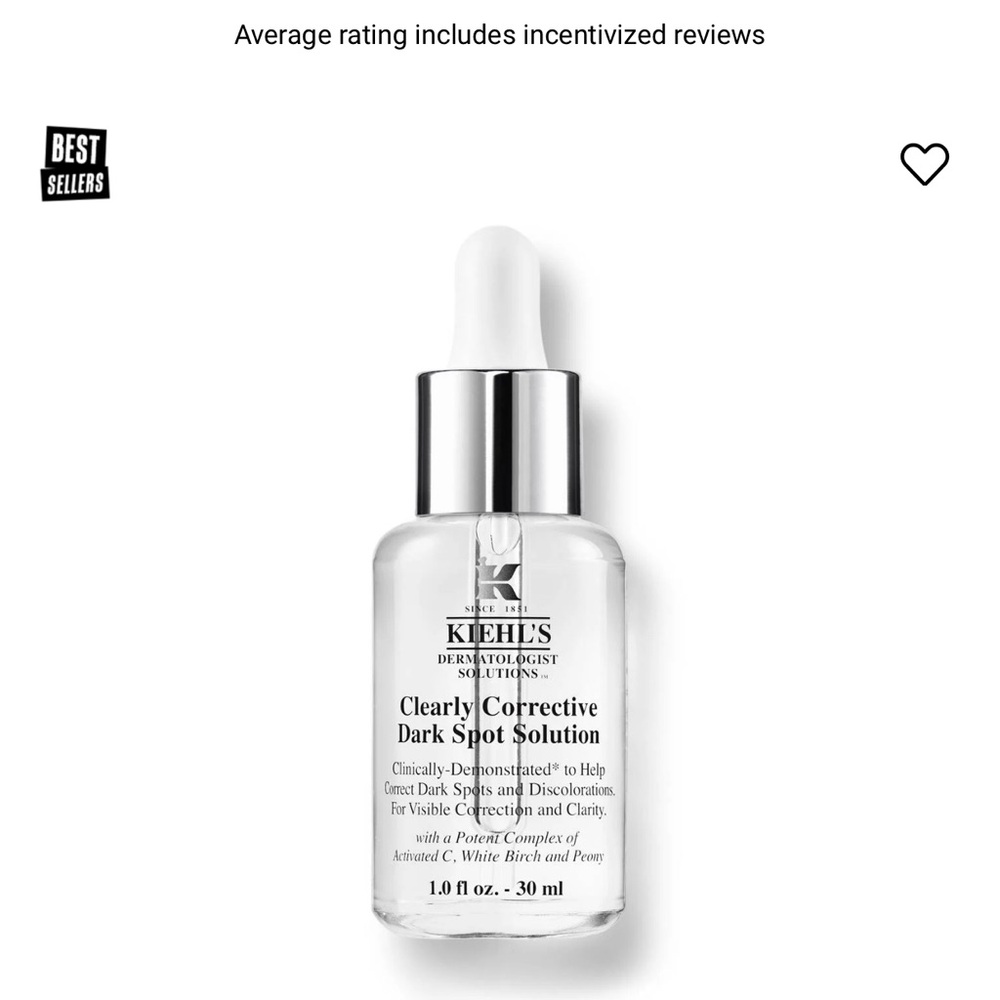 Kiel’s Clearly Corrective Dark Spot Solution NEW 1 OZ